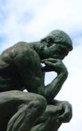 Take a clue from Rodin's The Thinker.